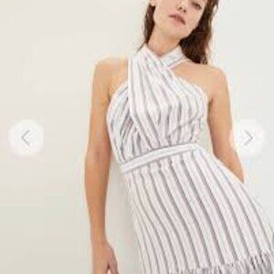 Veronica Beard Radley striped poplin midi dress